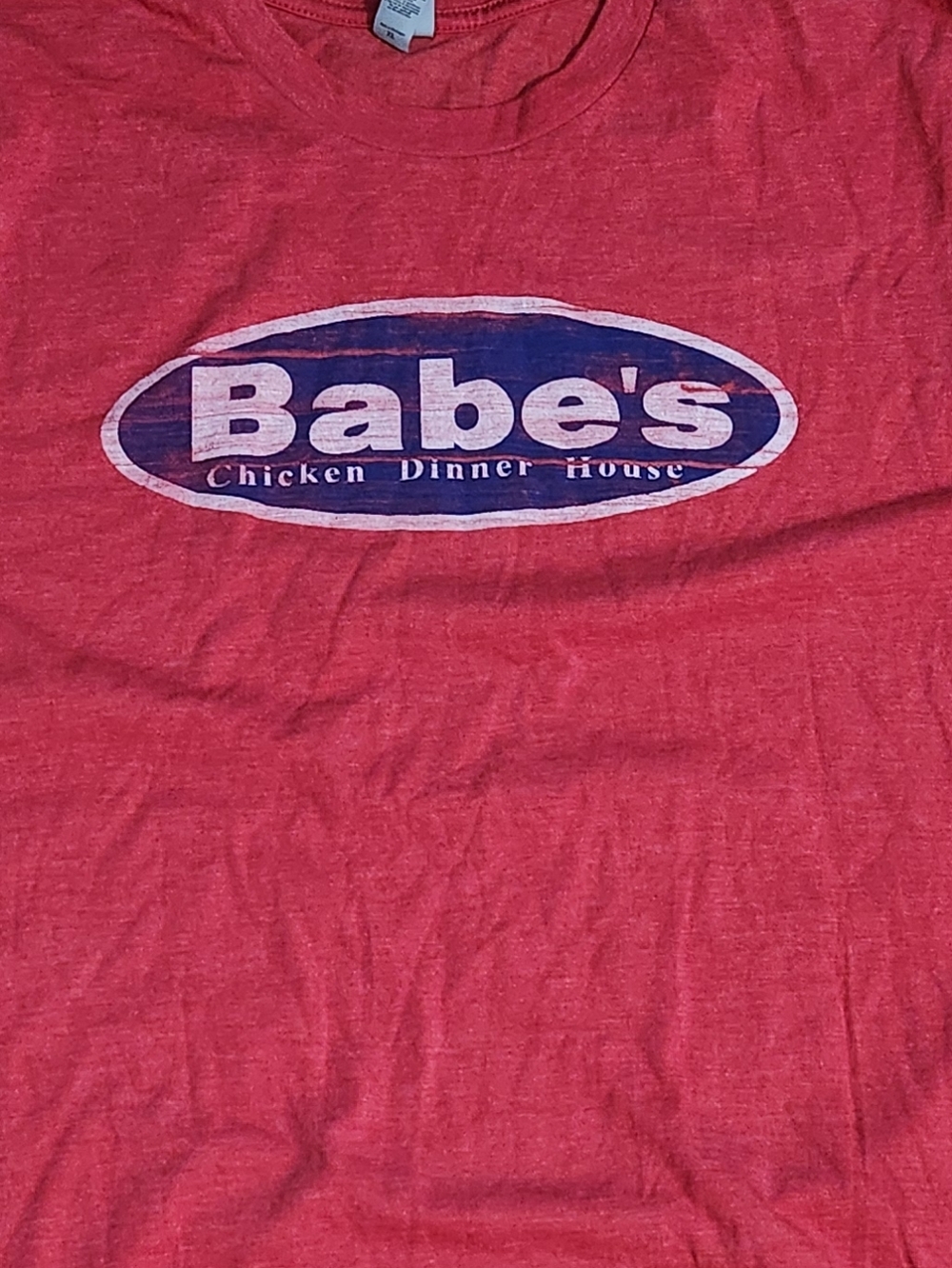Babe's Chicken Dinner House Logo Tee in Red, Size Xl